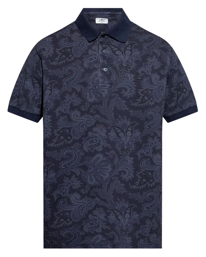 Etro Poloshirt mit Paisley-Print - Blau Blau