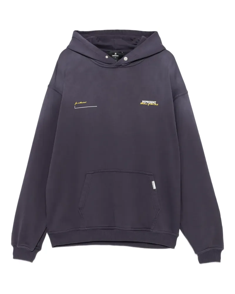 REPRESENT Hoodie mit Logo-Stickerei - Blau Blau