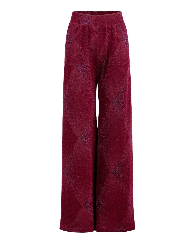 Silvia Tcherassi Colbie Strickhose mit Argyle-Muster - Rot Rot