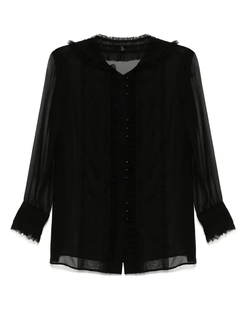 SHIATZY CHEN Hemd aus Organza-Spitze - Schwarz Schwarz