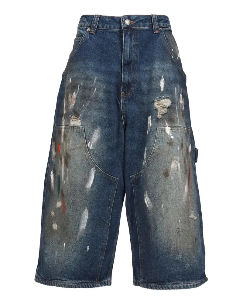 Jaded London Colossus Shorts mit Farbauftrag - Blau Blau