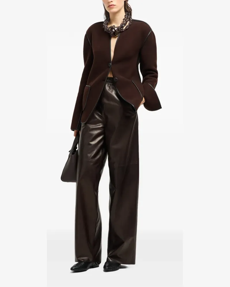 Giorgio Armani Weite Hose mit Stretchbund - Braun Braun