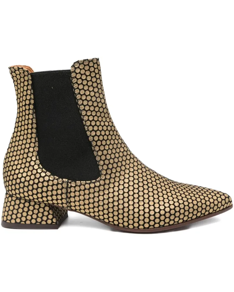 Chie Mihara Stiefel mit Polka Dots 35mm - Gold Gold