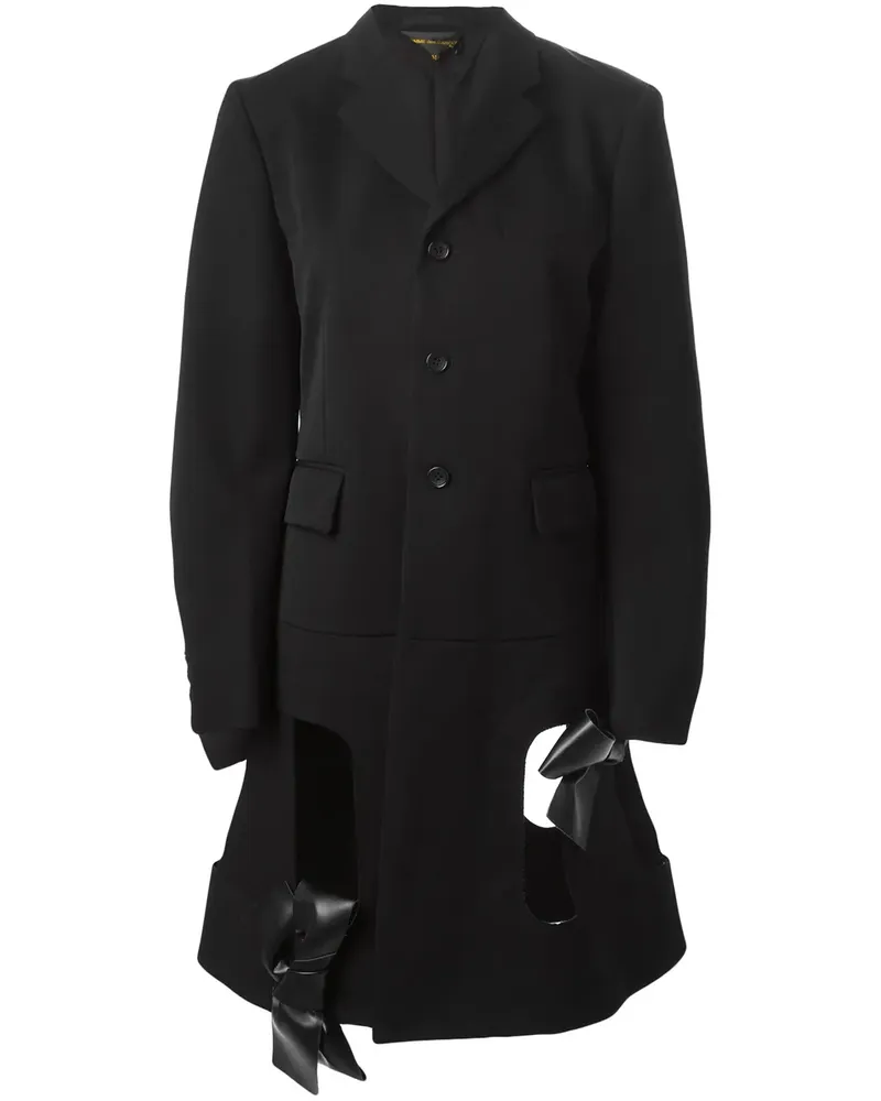 Comme des Garçons Mantel mit Schleife - Schwarz Schwarz