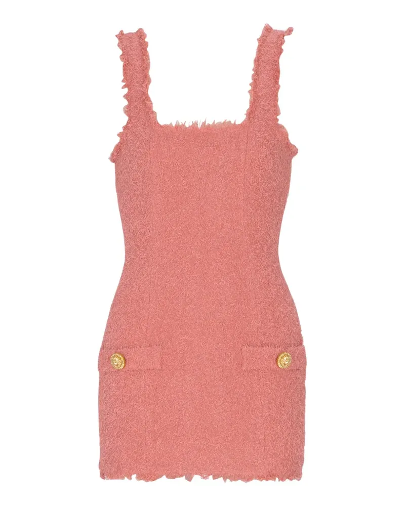 Balmain Minikleid mit Zierknöpfen - Rosa Rosa
