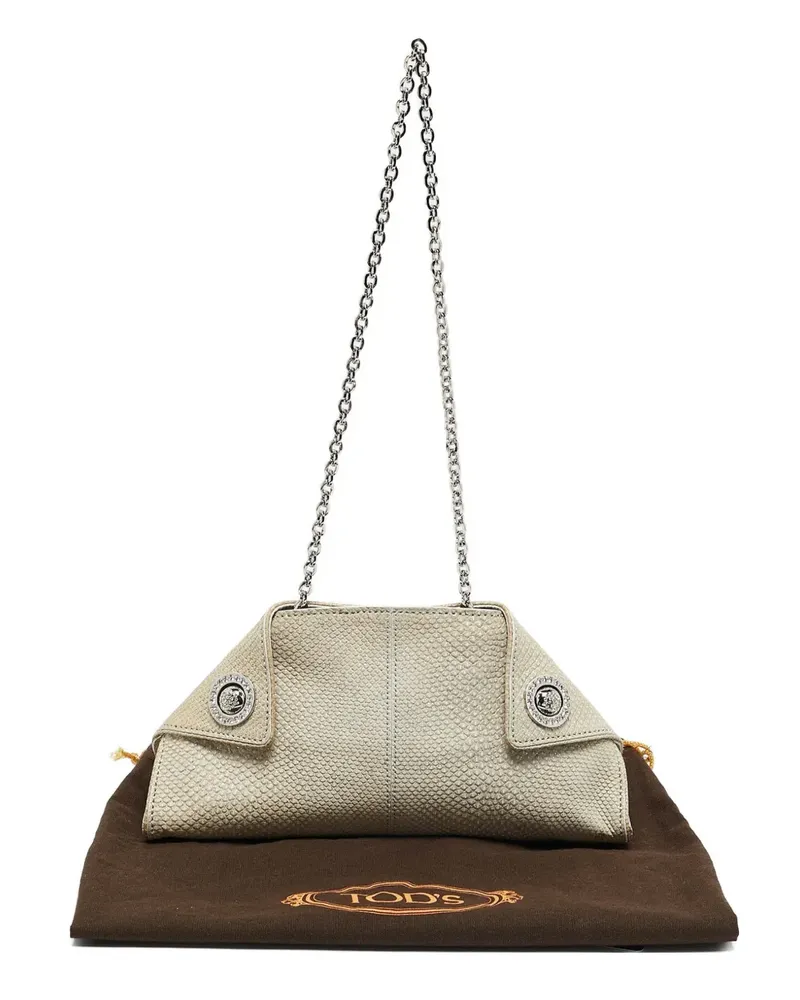 TOD'S Shimmer Lizard Girelli Umhängetasche - Nude Nude