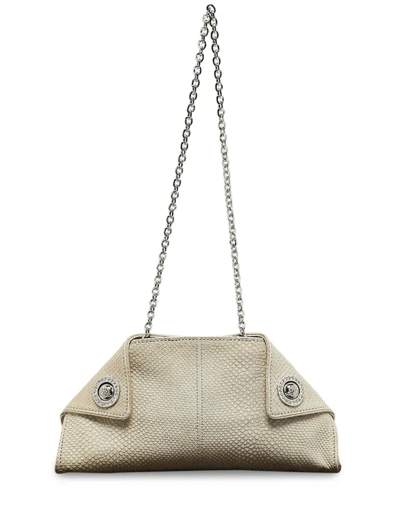TOD'S Shimmer Lizard Girelli cross body bag - Nude Nude