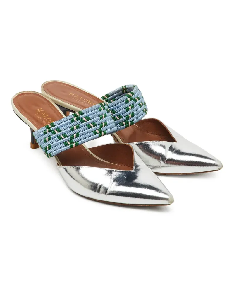 Malone Souliers Maisie braided-strap mules - Silber Silber