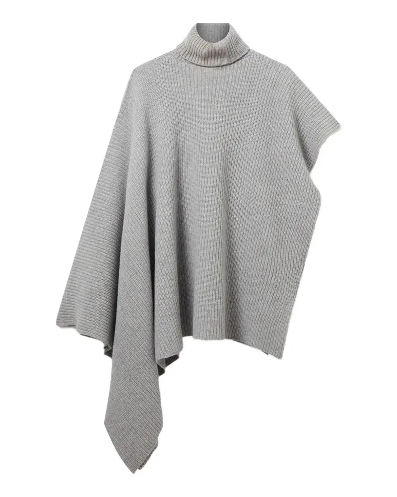 Stella McCartney Asymmetrischer Rollkragen-Poncho - Grau Grau