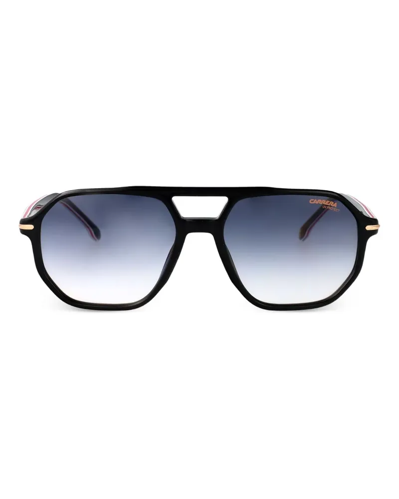 Carrera Sonnenbrille mit geometrischem Gestell - Schwarz Schwarz