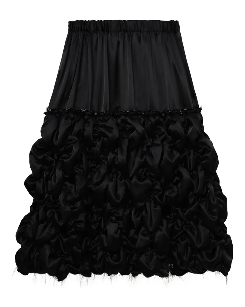 Comme des Garçons ruffled mid skirt - Schwarz Schwarz
