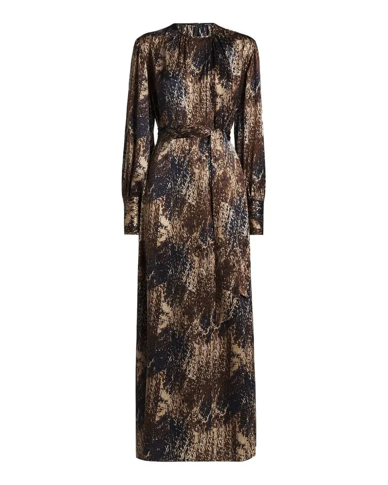 Kiton Kleid mit Gürtel - Braun Braun