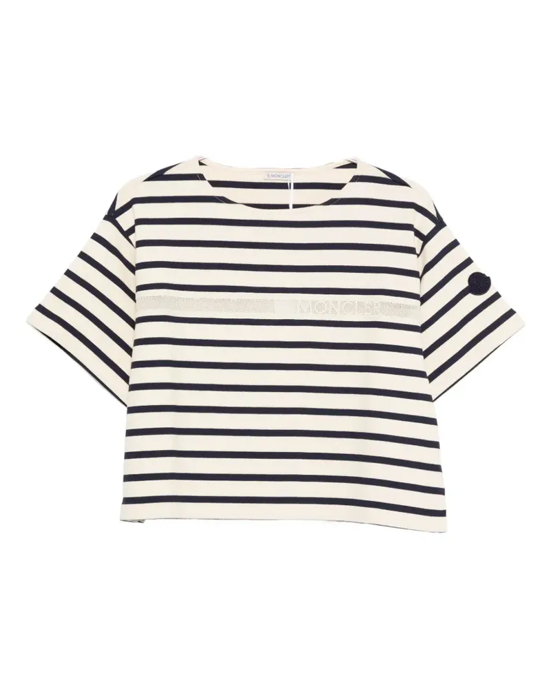 Moncler striped short-sleeve T-shirt - Nude Nude