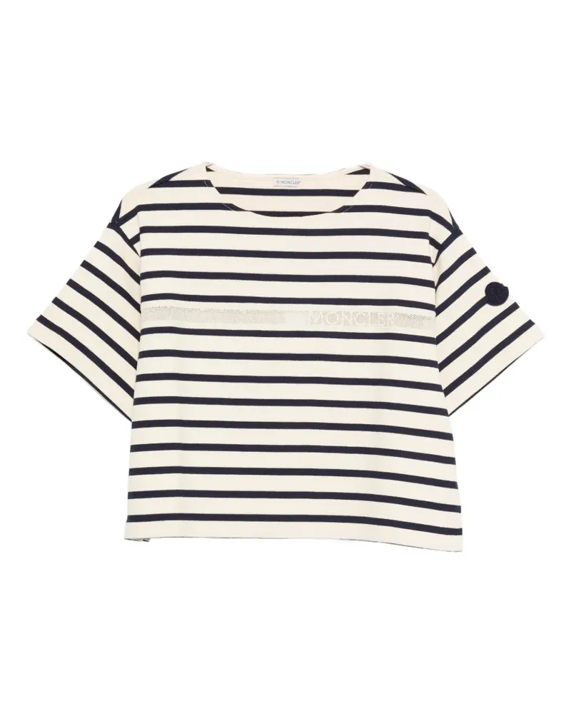 Moncler striped short-sleeve T-shirt - Nude Nude