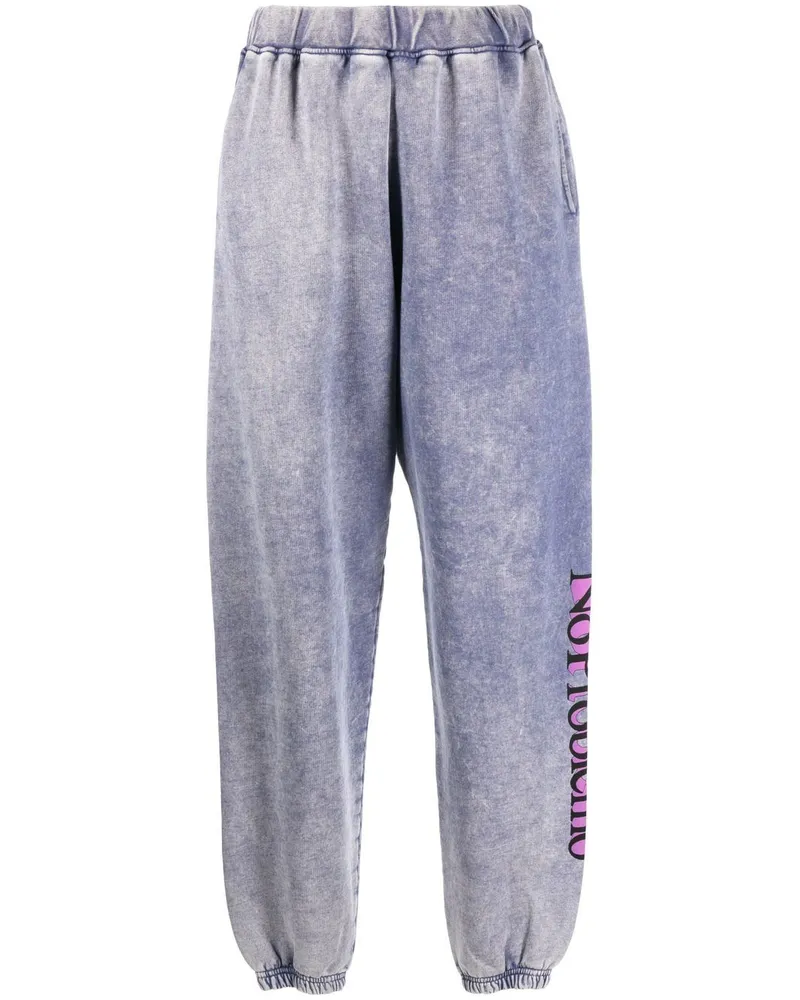 Aries Jogginghose mit "No Problemo"-Print - Violett Violett