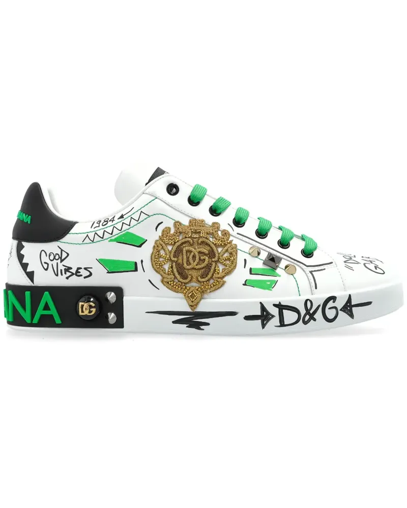 Dolce & Gabbana Sneakers mit Logo-Patch - Weiß Weiß
