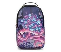 Rucksack mit grafischem Print - Violett