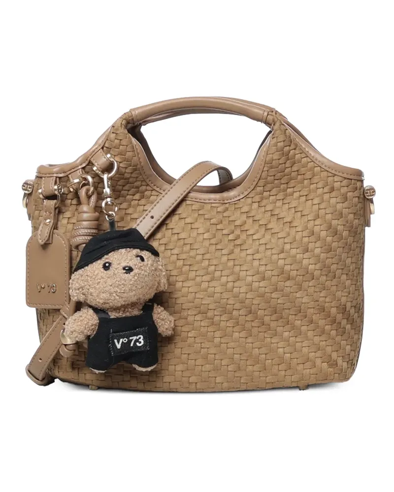 V°73 Zelda Schultertasche mit Webmuster - Nude Nude