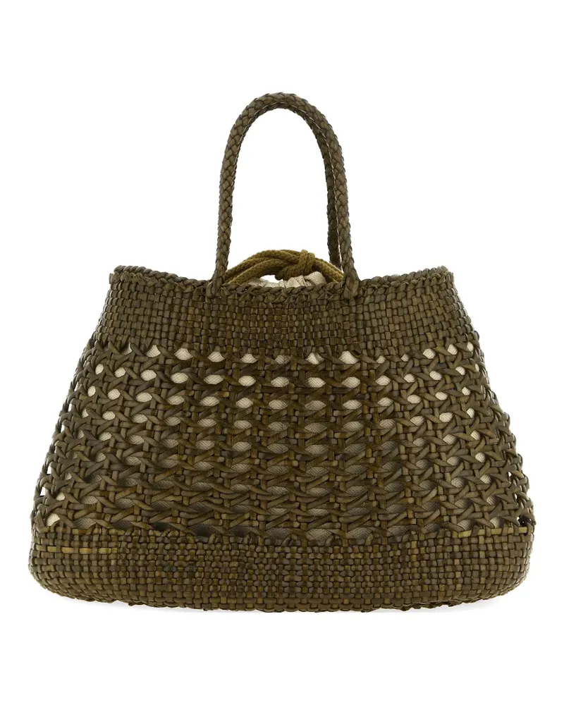 Dragon Diffusion Santa Cano woven-leather tote bag - Grün Grün
