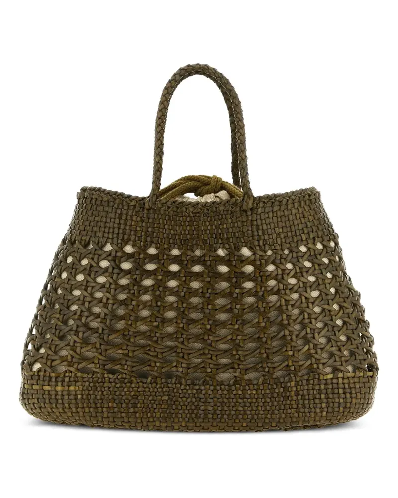 Dragon Diffusion Santa Cano woven-leather tote bag - Grün Grün