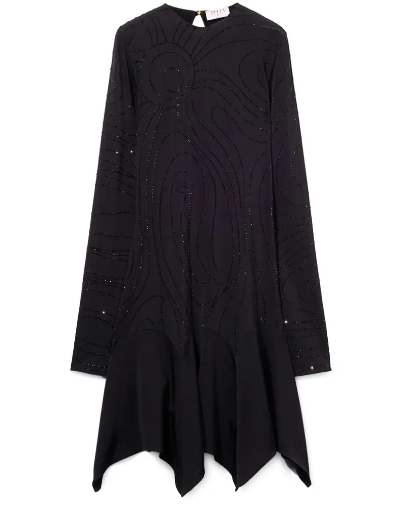 Emilio Pucci Kleid mit Marmo-Perlen - Schwarz Schwarz