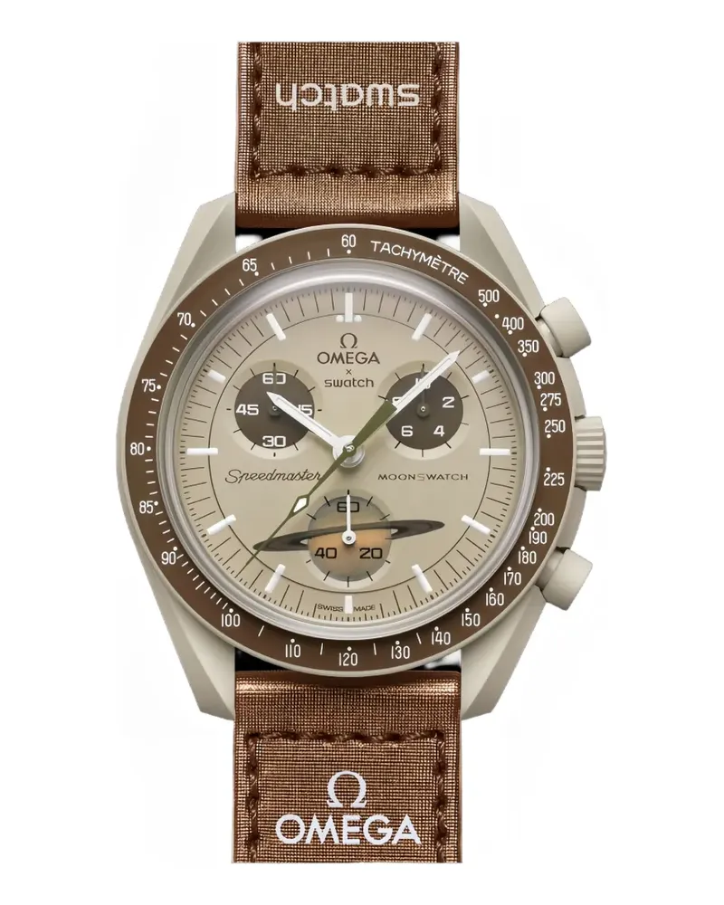 Swatch x  Moon Mission to Saturn Armbanduhr 42mm - Grau Grau