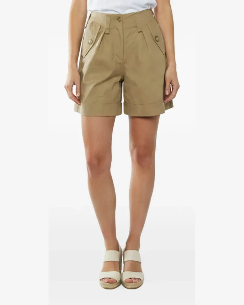 Elisabetta Franchi Shorts mit hohem Bund - Nude Nude