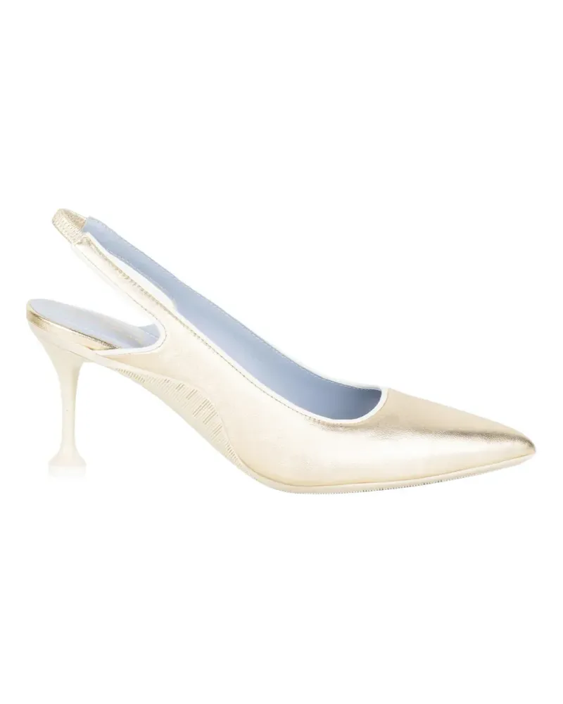 Voile Blanche metallic slingback pumps - Gold Gold