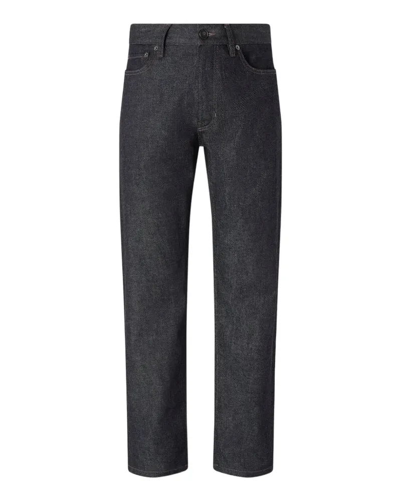 Ermenegildo Zegna Roccia Jeans aus blauer Stretch-Baumwolle und Kaschmir Blau