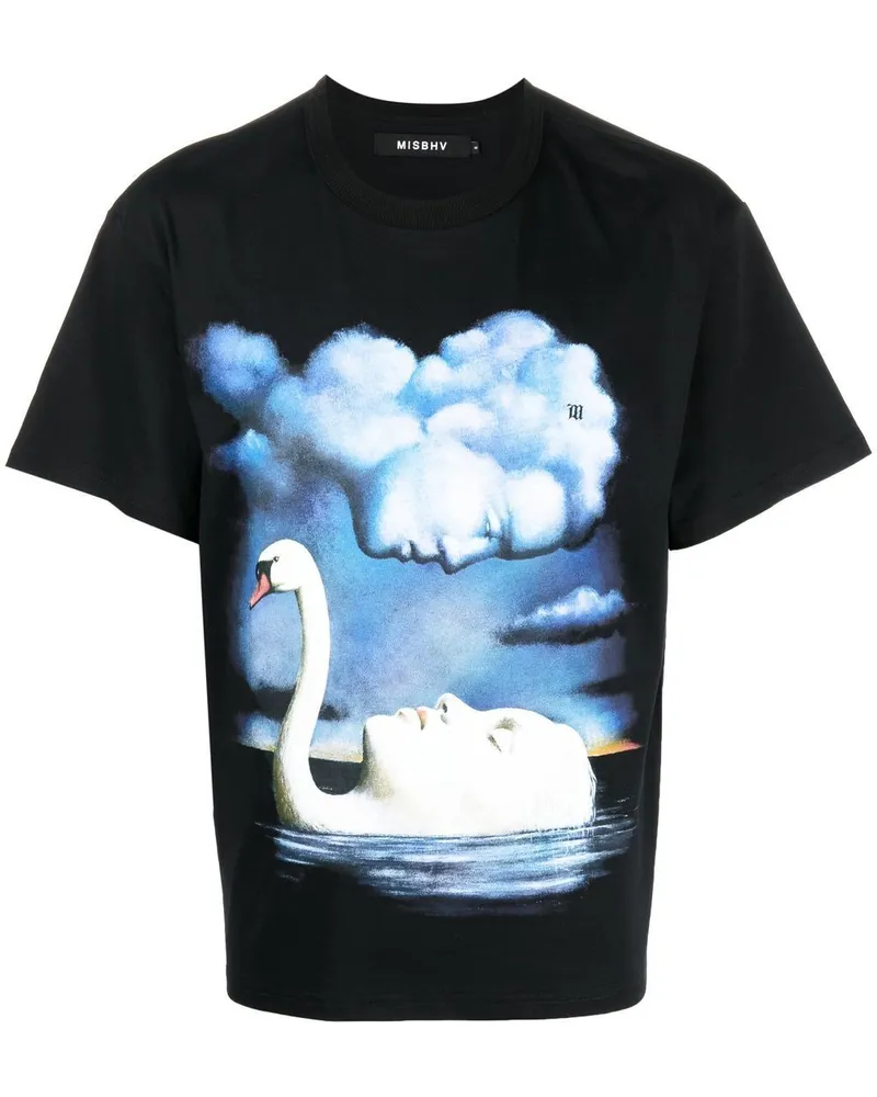 MISBHV T-Shirt mit grafischem Print - Schwarz Schwarz
