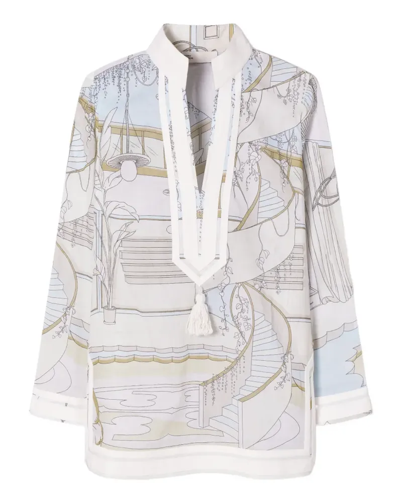 Tory Burch printed Tory tunic - Nude Nude