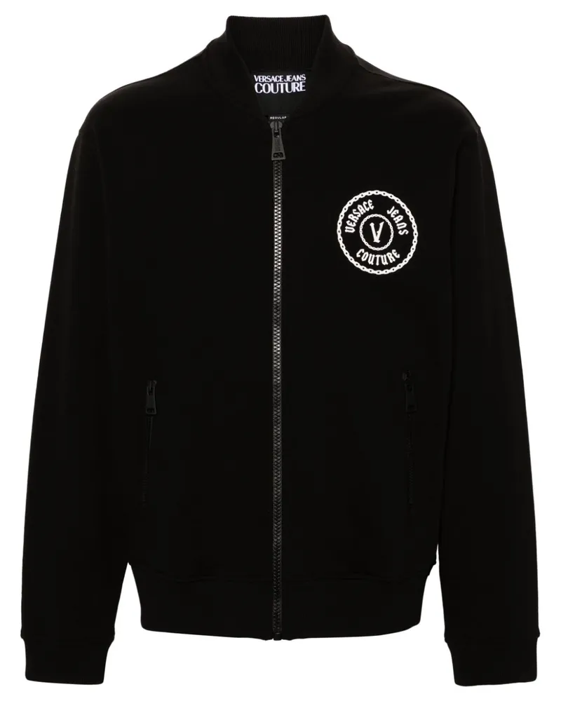 Versace Jeans Sweatshirt mit Reißverschluss - Schwarz Schwarz
