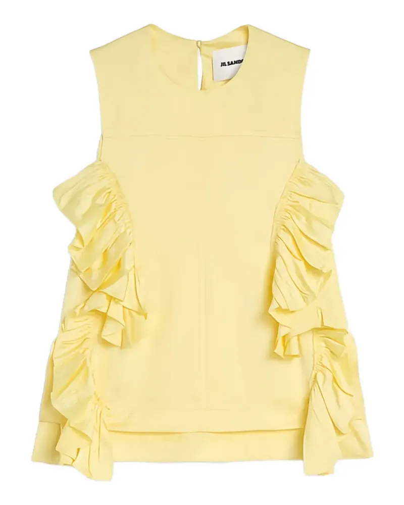 Jil Sander ruffled sleeveless top - Gelb Gelb