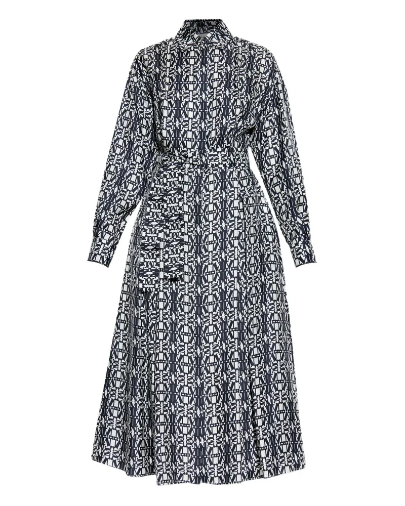 Max Mara Gemustertes Esploso Kleid - Blau Blau