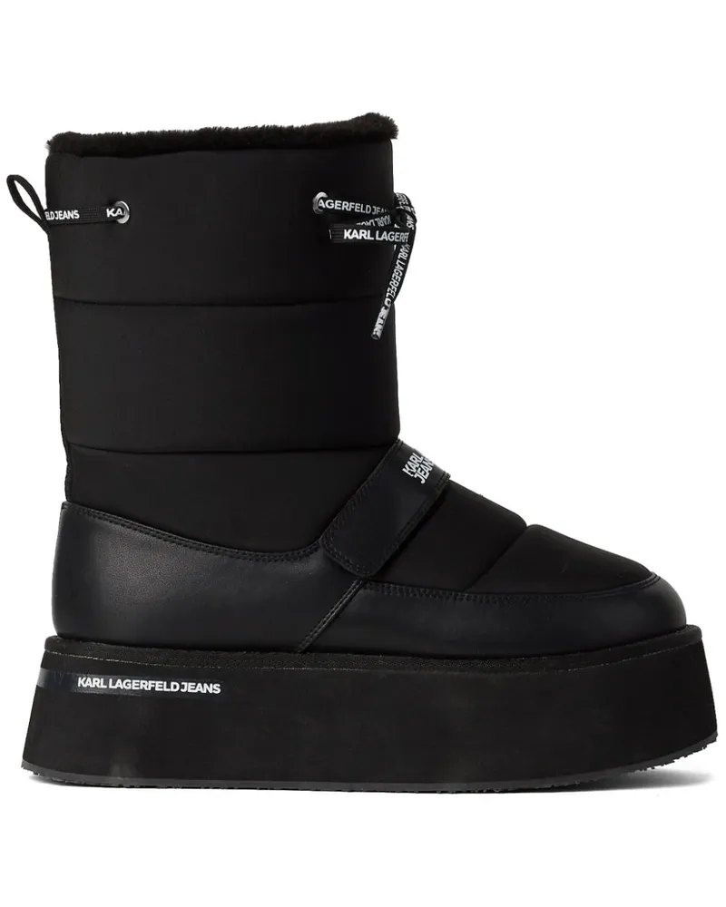 Karl Lagerfeld Puffa Wedge-Stiefel - Schwarz Schwarz