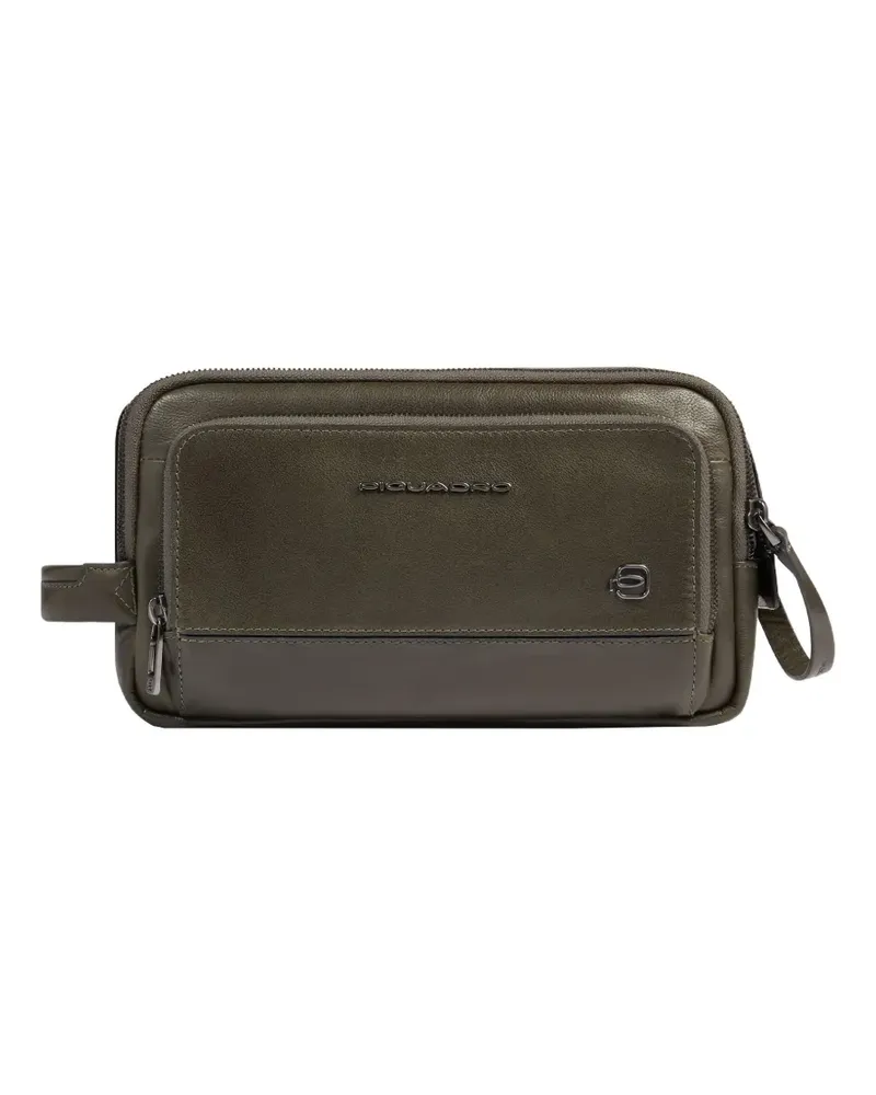 Piquadro zip wash bag - Grün Grün