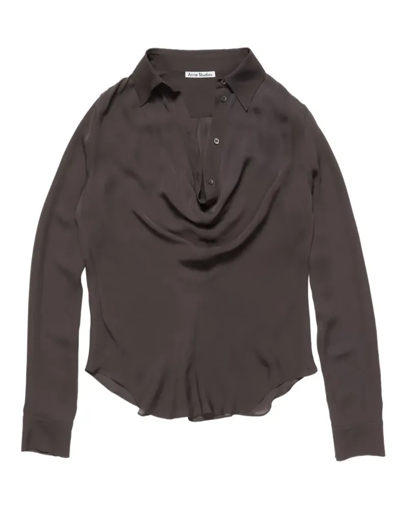 Acne Studios silk blouse with cowl neck - Braun Braun