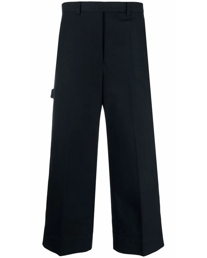 Thom Browne Gerade Cropped-Hose Blau