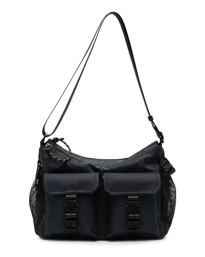 A.P.C. Umhängetasche mit Schnallen - Blau Blau