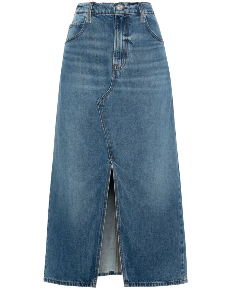 Frame Denim Mittellanger Midaxi Jeansrock - Blau Blau