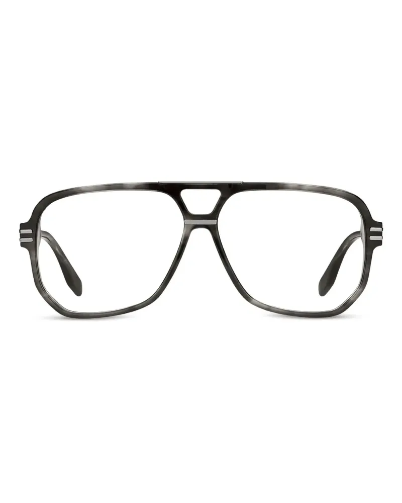 Marc Jacobs horn-effect pilot-frame glasses - Grau Grau