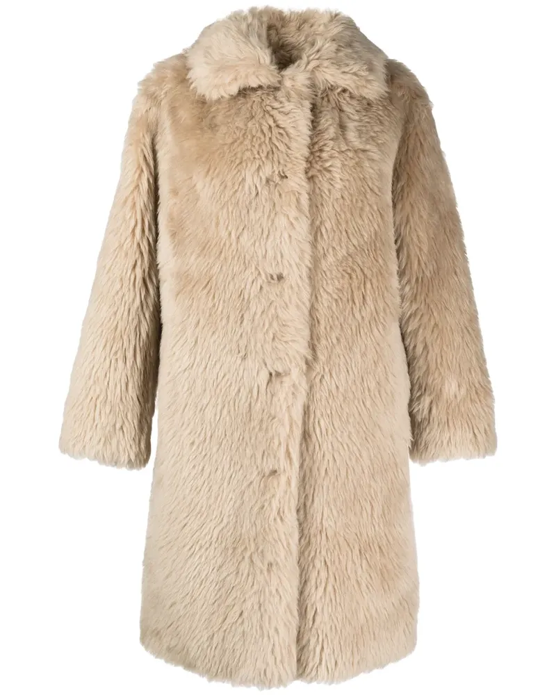 Yves Salomon Geknöpfter Mantel - Nude Nude