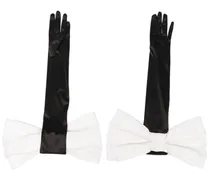 Handschuhe aus Satin mit Schleife
