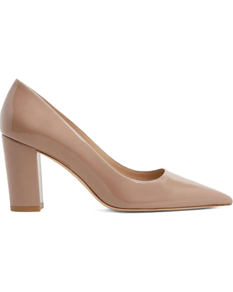 Stuart Weitzman Spitze Stuart Pumps mit Blockabsatz 85mm - Nude Nude