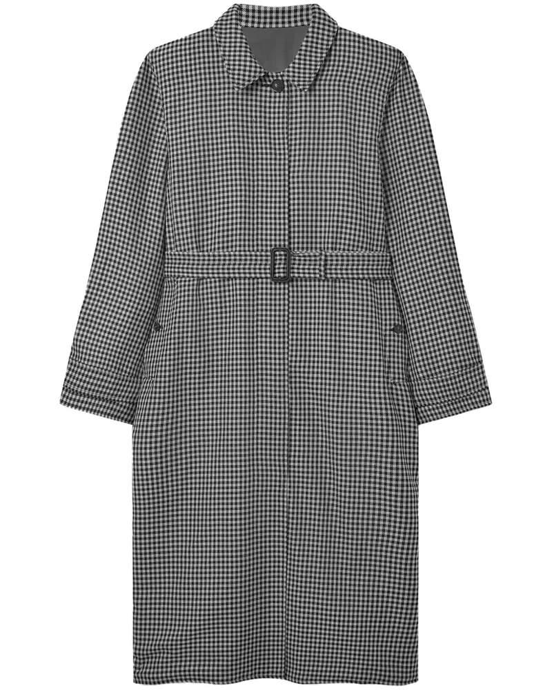Stella McCartney Wendbarer Mantel mit Karomuster - Schwarz Schwarz