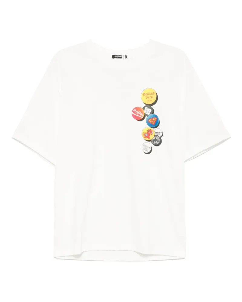 Ground Zero T-Shirt mit Print - Weiß Weiß