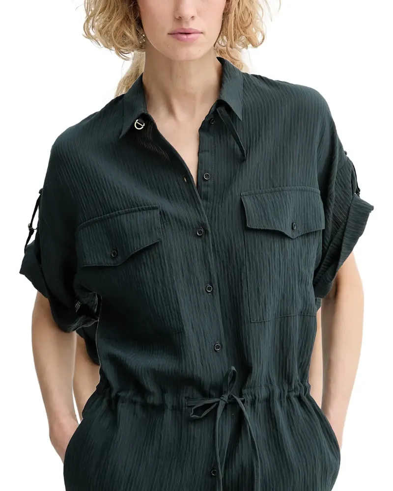 Sessùn Anatole Midikleid mit Kordelzug - Grün Grün