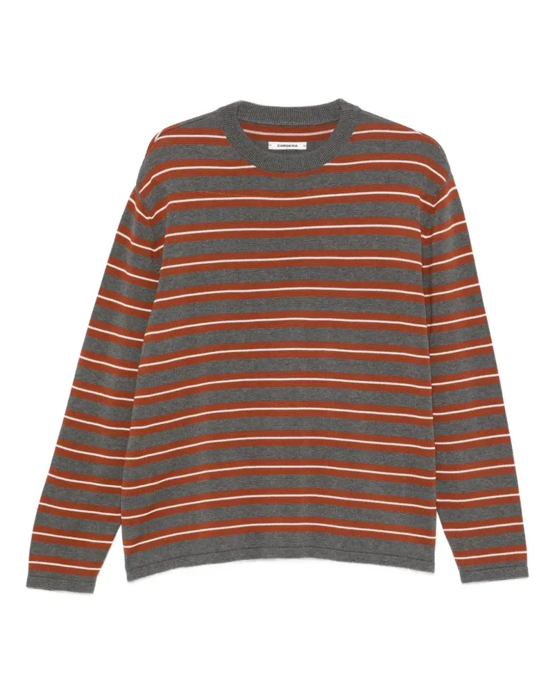 CORDERA Gestreifter Pullover - Grau Grau