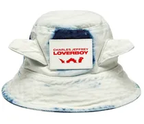 Jeans-Fischerhut mit Ohrenklappen - Weiß