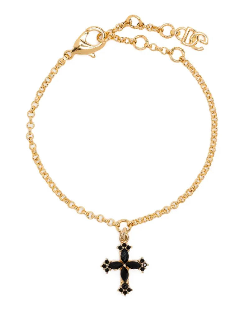 Dolce & Gabbana Kettenarmband mit Kreuz-Anhänger - Gold Gold